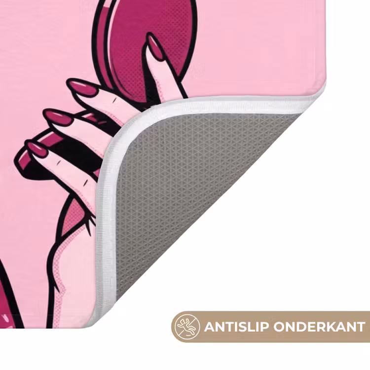 Vintage - Vrouw - Roze Badmat klein -USP_AntislipNL