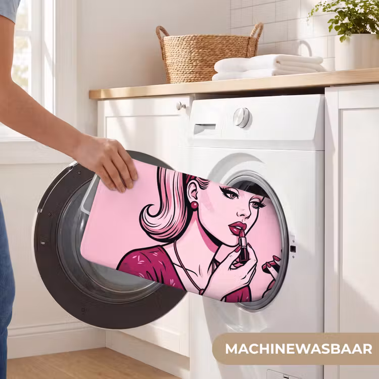 Vintage - Vrouw - Roze Badmat klein -USP_WasbaarNL