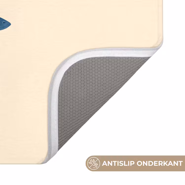 Vissen - Minimalistisch - Blauw Badmat klein -USP_AntislipNL
