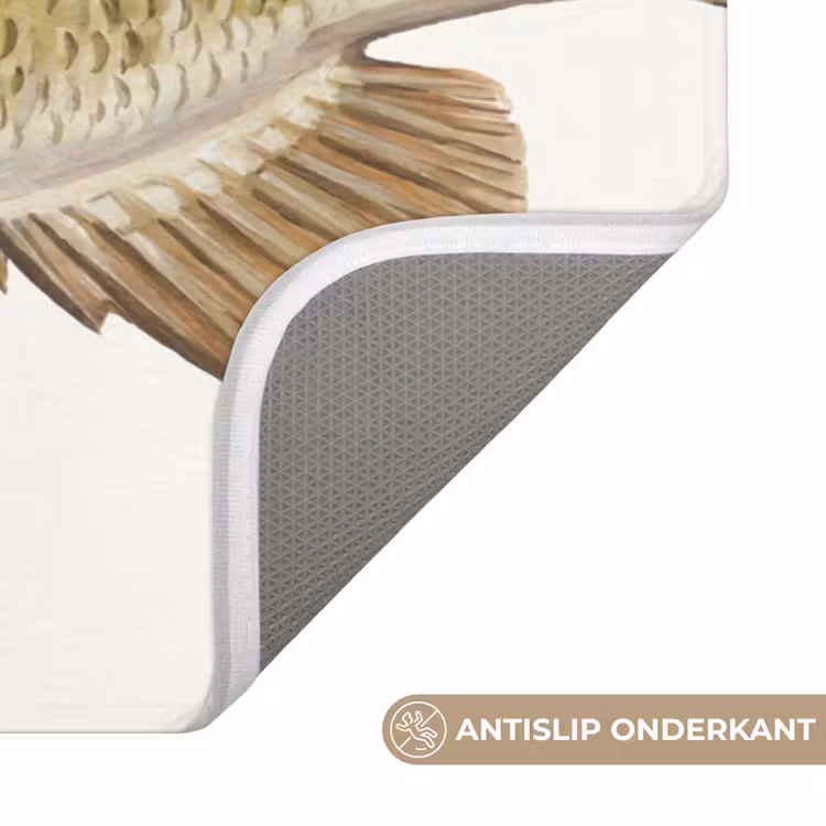 Vissen - Natuur - Vintage Badmat middel -USP_AntislipNL