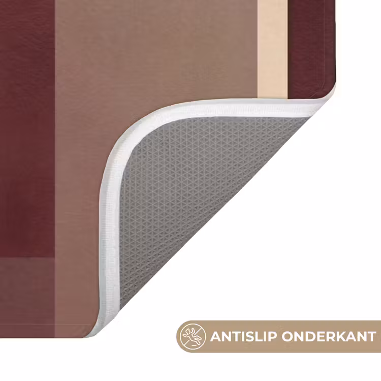 Vlakken - Abstract - Bordeaux - Lijnen Badmat klein -USP_AntislipNL