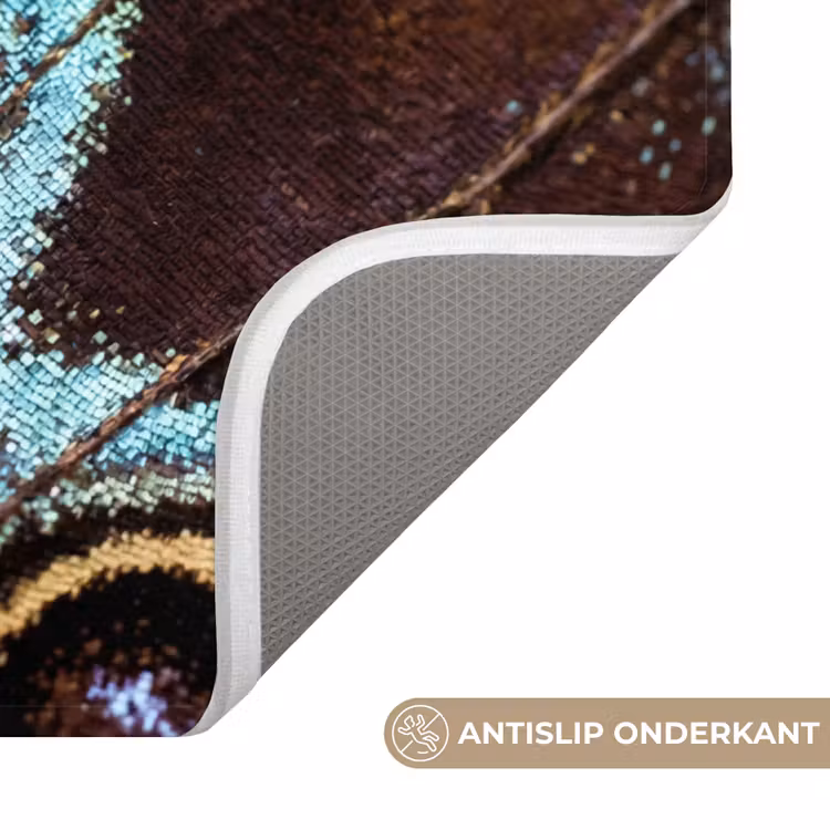Vleugels - Vlinder - Blauw Badmat klein -USP_AntislipNL