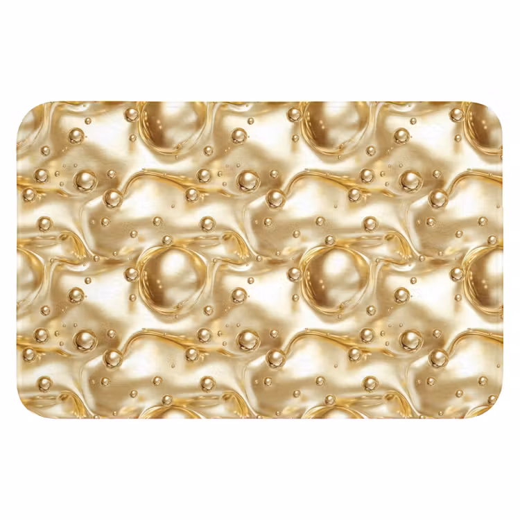 Vloeibaar - Druppels - Goud Badmat klein 997 -3d