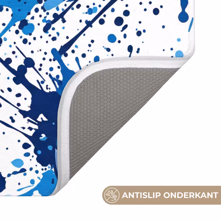 Voetballen - Verf - Sport - Blauw Badmat klein -USP_AntislipNL