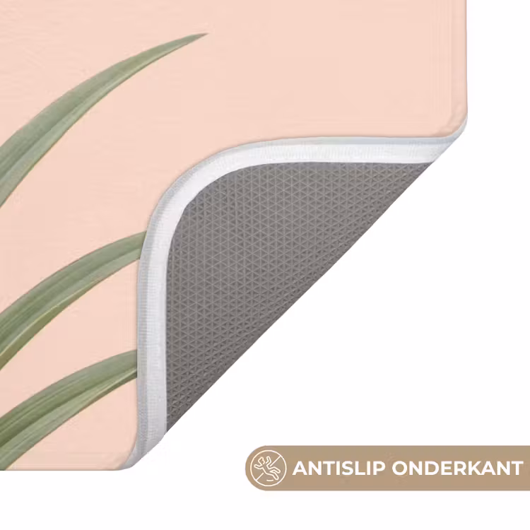 Vogel - Bloem - Natuur - Roze Badmat middel -USP_AntislipNL