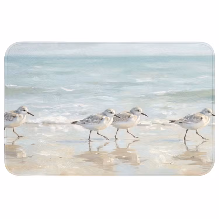 Vogels - Strand - Zee Badmat klein -3d