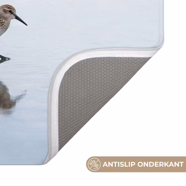 Vogels - Water - Grijs Badmat klein -USP_AntislipNL