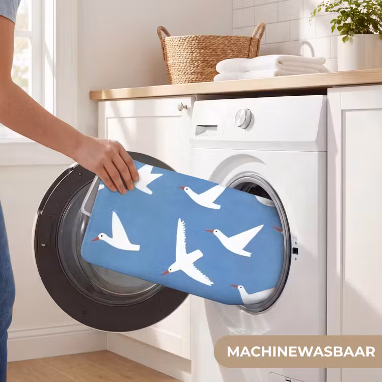 Vogels - Wit - Patroon Badmat klein -USP_WasbaarNL