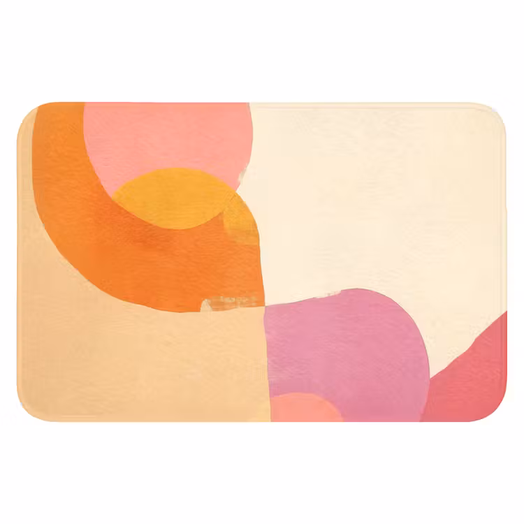 Vormen - Abstract - Kleurrijk Badmat klein -3d