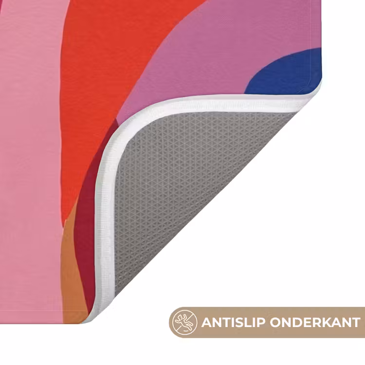 Vormen - Bochten - Kleurrijk - Abstract Badmat klein -USP_AntislipNL