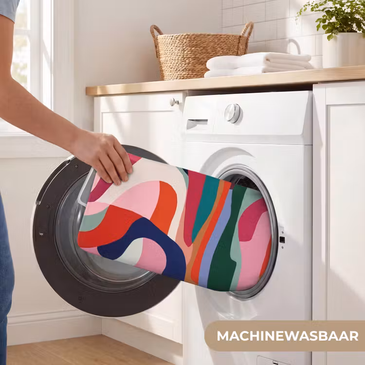 Vormen - Bochten - Kleurrijk - Abstract Badmat klein -USP_WasbaarNL