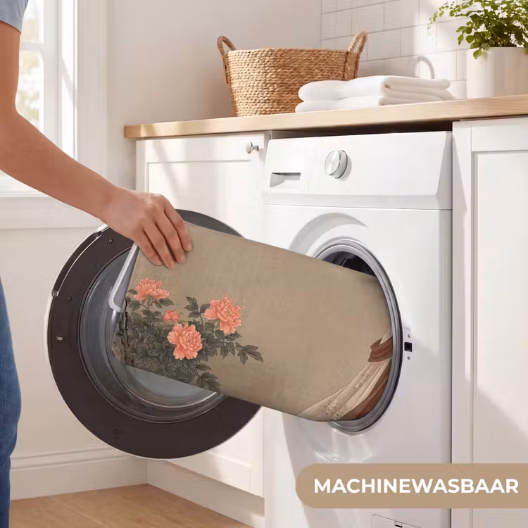 Vrouw - Azië - Kunst - Beige Badmat middel -USP_WasbaarNL