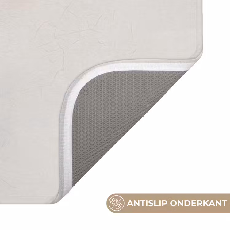 Vrouw - Cirkels - Beige Badmat middel -USP_AntislipNL