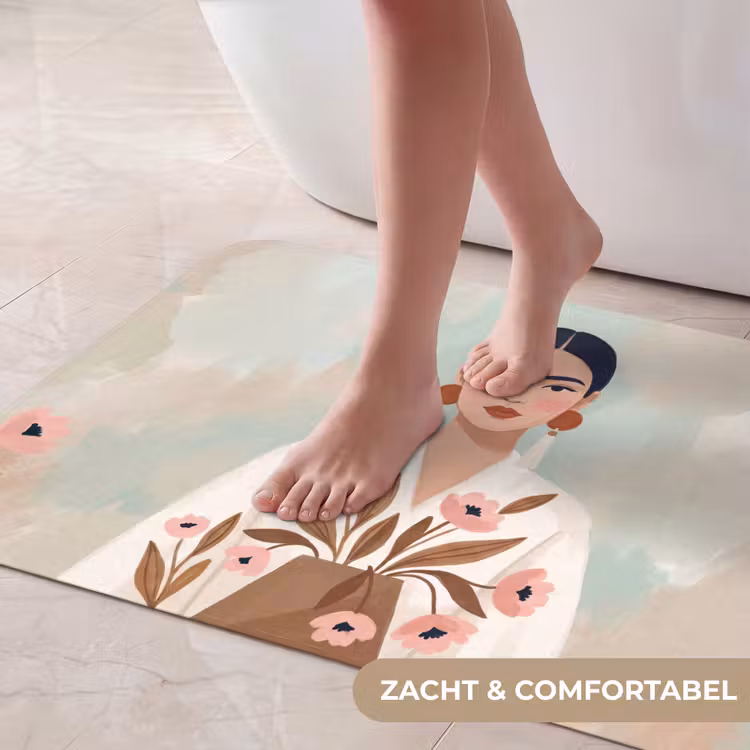 Vrouw - Kimono - Pastel Badmat middel -USP_ZachtNL