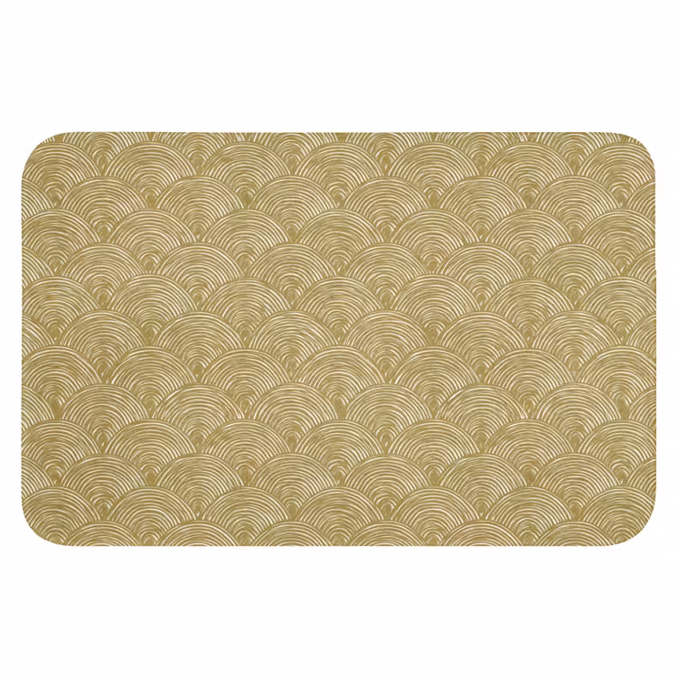 Waaier - Geometrisch - Groen Badmat klein 997 -3d