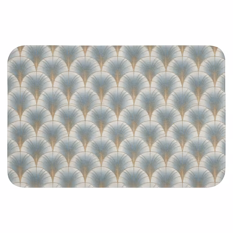 Waaier - Klassiek - Blauw Badmat klein 997 -3d