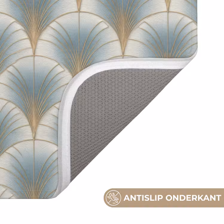 Waaier - Klassiek - Blauw Badmat klein 997 -USP_AntislipNL