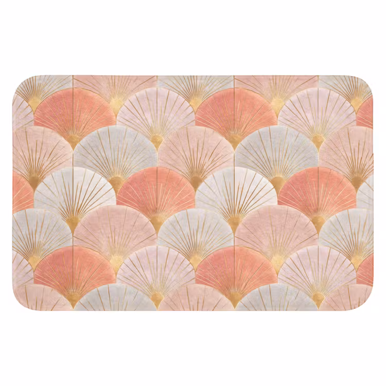 Waaiers - Goud - Roze Badmat klein 997 -3d