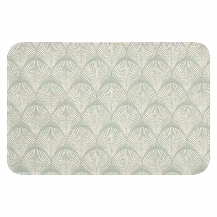 Waaiers - Patroon - Groen Badmat klein 997 -3d