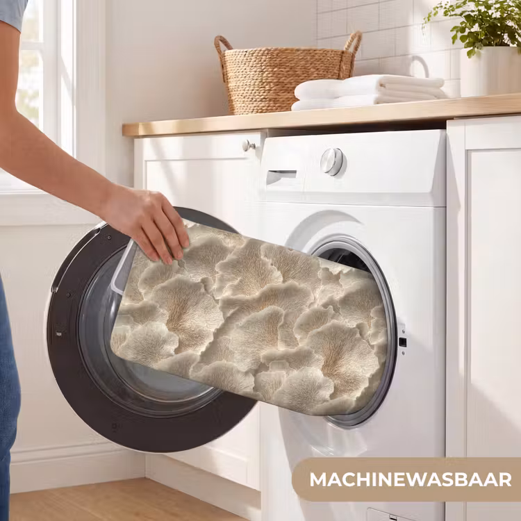 Waaierstructuren - Beige - Vezeltextuur Badmat klein 997 -USP_WasbaarNL
