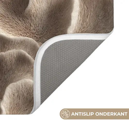 Waaiervorm - Beige - Vezel textuur Badmat klein 997 -USP_AntislipNL
