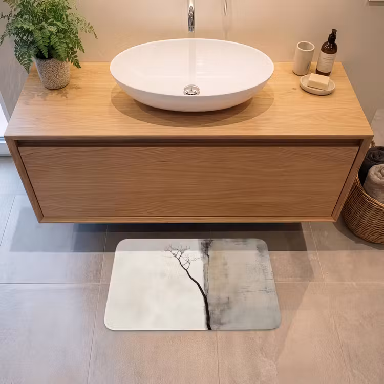 Wabi sabi - Plant - Beige Badmat klein -sfeer1
