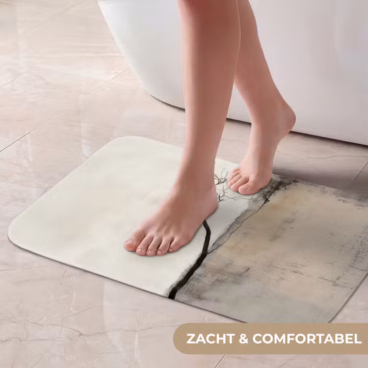 Wabi sabi - Plant - Beige Badmat klein -USP_ZachtNL