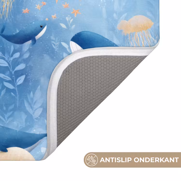 Walvissen - Oceaan - Blauw Badmat klein 997 -USP_AntislipNL