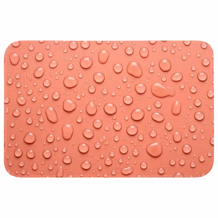Water - Druppels - Roze Badmat klein -3d
