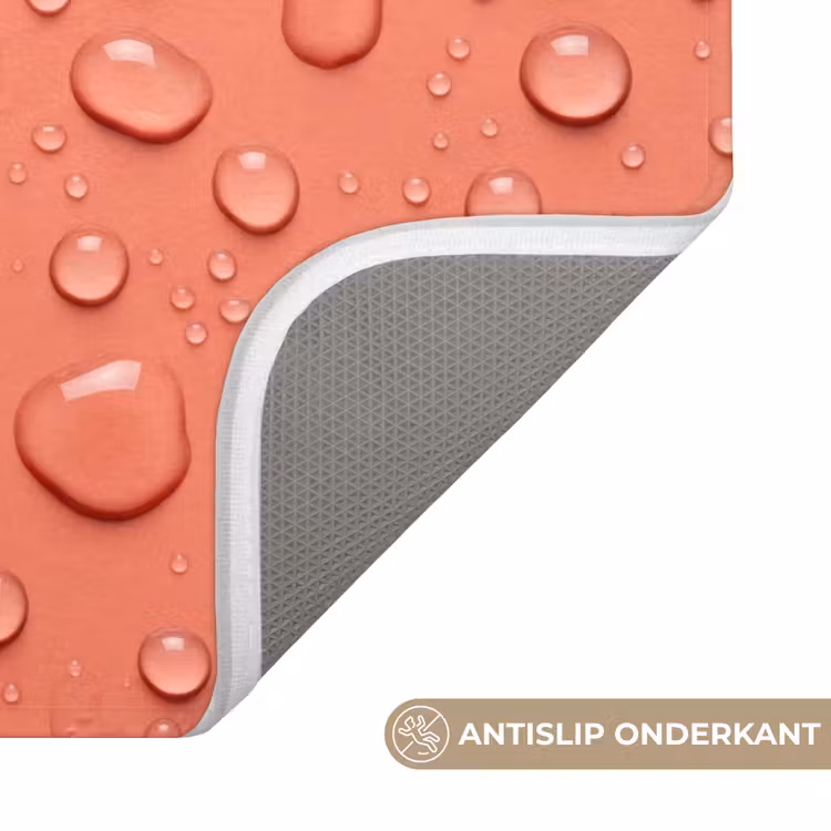 Water - Druppels - Roze Badmat klein -USP_AntislipNL