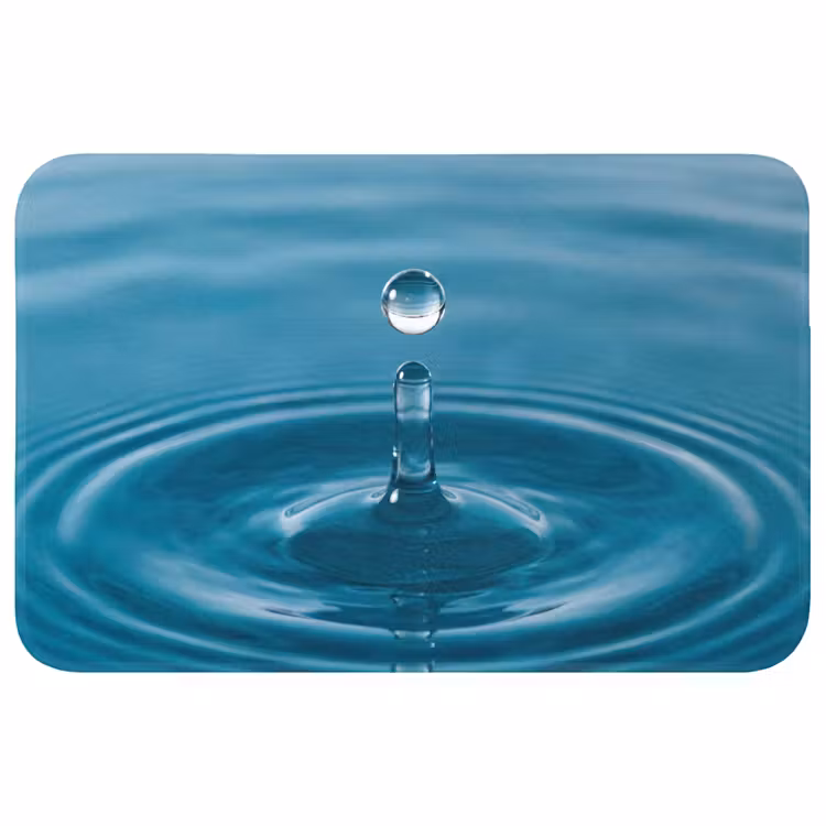 Waterdruppel - Water - Oppervlakte Badmat klein -3d