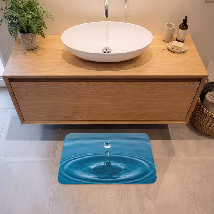 Waterdruppel - Water - Oppervlakte Badmat klein -sfeer1