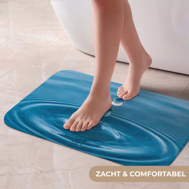 Waterdruppel - Water - Oppervlakte Badmat klein -USP_ZachtNL