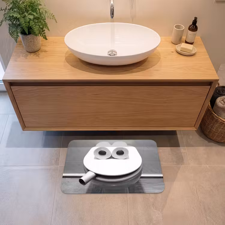 WC - Bril - Grappig - Toilet Badmat klein -sfeer1