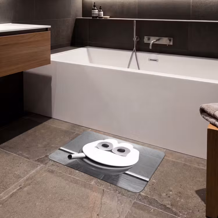 WC - Bril - Grappig - Toilet Badmat klein -sfeer3