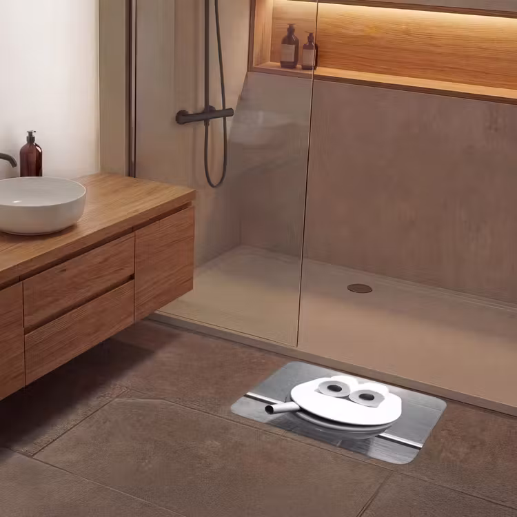 WC - Bril - Grappig - Toilet Badmat klein -sfeer2