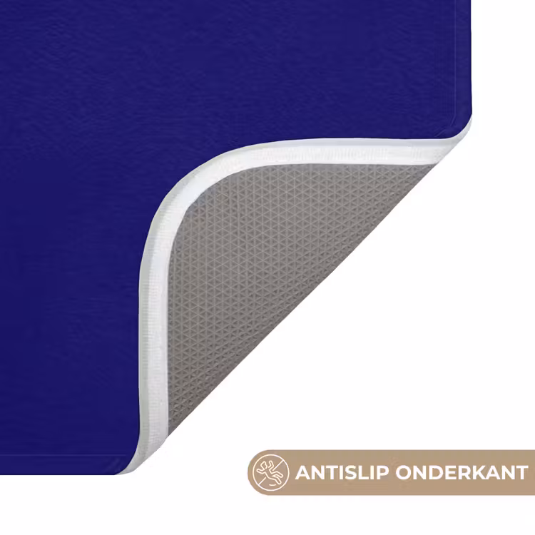 Why not - Blauw - Handgeschreven Badmat klein -USP_AntislipNL