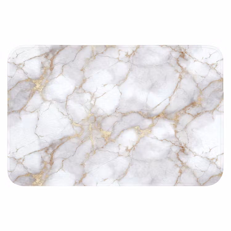 Wit - Goud - Marmer - Grijs Badmat klein 997 -3d