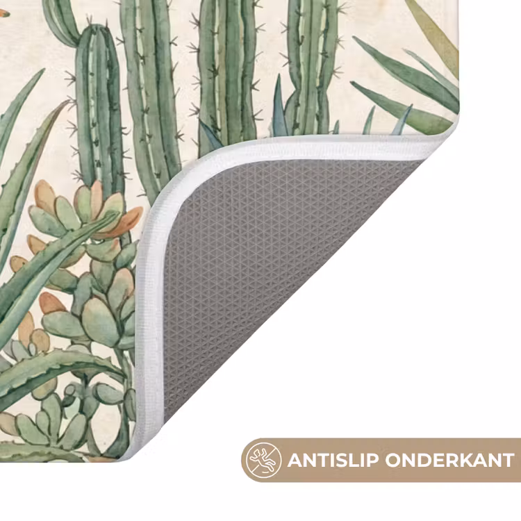 Woestijn - Planten - Groen Badmat klein -USP_AntislipNL