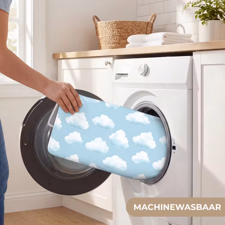 Wolken - Illustratie - Blauw Badmat klein 997 -USP_WasbaarNL