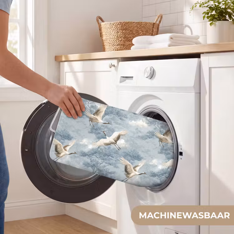 Wolken - Kraanvogels - Blauw Badmat klein 997 -USP_WasbaarNL