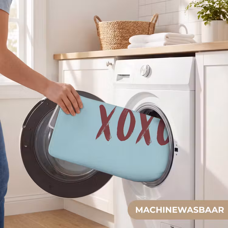 XOXO - Blauw - Rood Badmat klein -USP_WasbaarNL