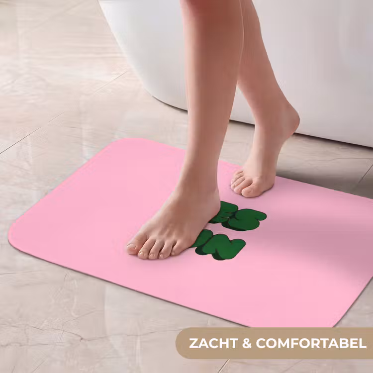 Yes fun - Groen - Roze Badmat klein -USP_ZachtNL