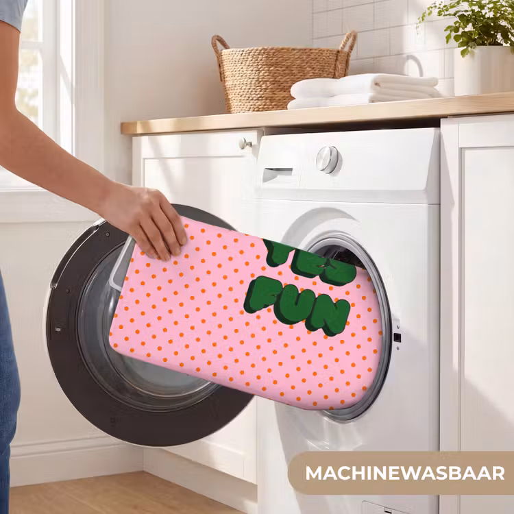 Yes fun - Groen - Roze - Stippen Badmat klein -USP_WasbaarNL