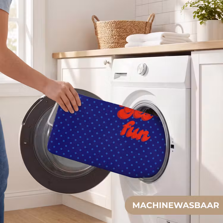 Yes fun - Rood - Blauw - Stippen Badmat klein -USP_WasbaarNL