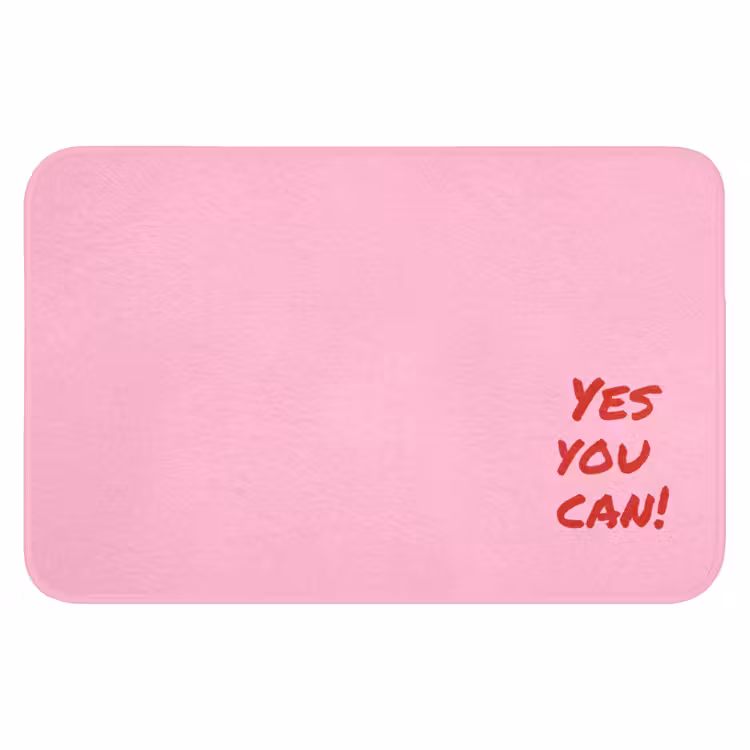 Yes you can do it - Rood - Roze Badmat klein -3d