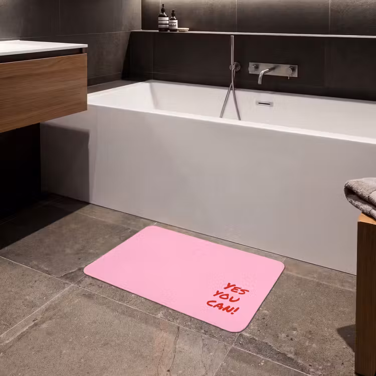 Yes you can do it - Rood - Roze Badmat klein -sfeer3