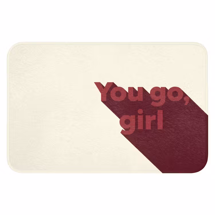 you go girl - 3D - Rood Badmat klein -3d