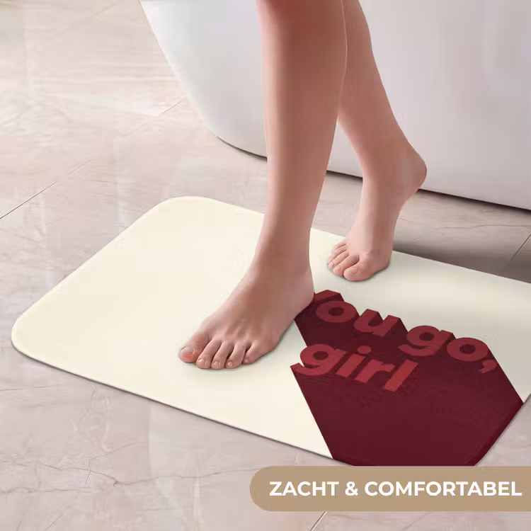 you go girl - 3D - Rood Badmat klein -USP_ZachtNL