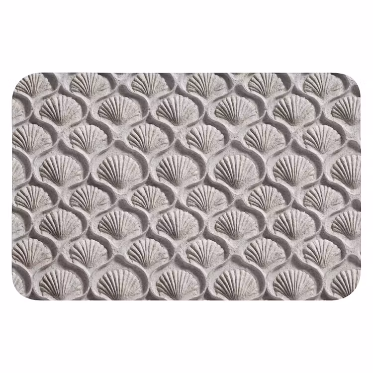 Zand - Schelpenvorm - Grijs Badmat klein 997 -3d